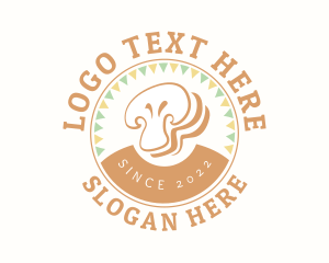 Organic - Mushroom Slice Restaurant logo design
