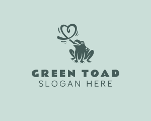 Frog Tongue Heart  logo design