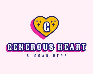 Heart Love Fashion logo design