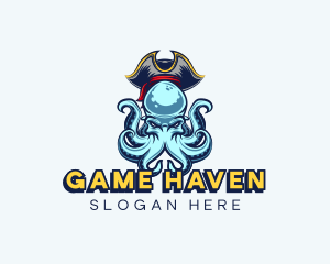 Pirate Octopus Gaming logo design