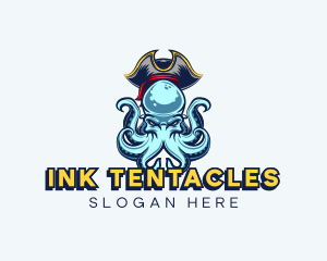 Tentacles - Pirate Octopus Gaming logo design