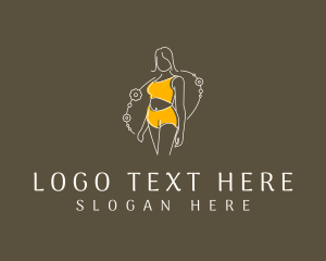 Bikini - Minimalist Lingerie Apparel logo design