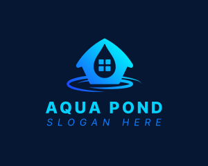 Aqua House Droplet logo design