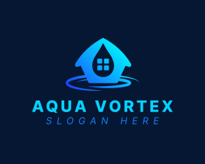 Aqua House Droplet logo design