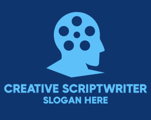 Scriptwriter - Blue Filmmaker Director logo design