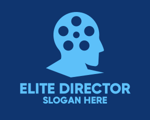 Director - Blue Filmmaker Director logo design
