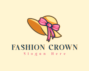 Ribbon Sun Hat  logo design