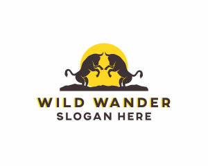 Wild Bull Fighting logo design