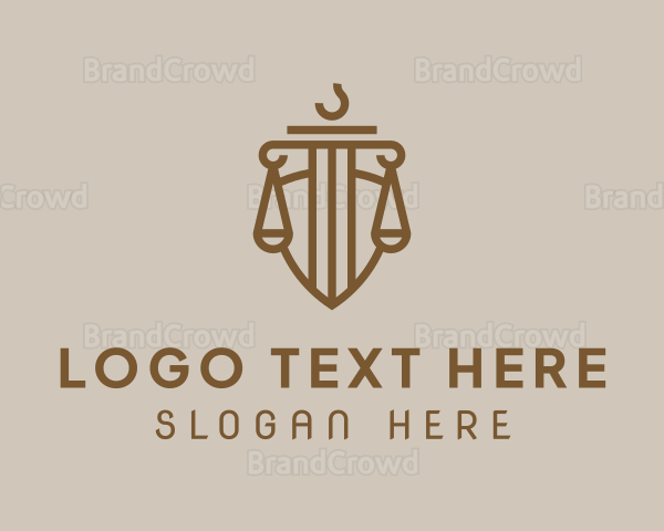 Brown Scale Notary Logo