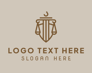 Column - Brown Scale Notary logo design