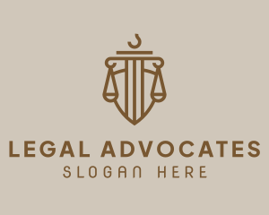 Brown Scale Notary logo design