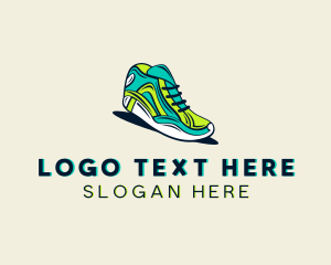 High Top - Fashion Sportswear Sneakers logo design