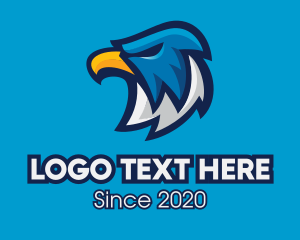 鸟——蓝鹰鸟标志设计