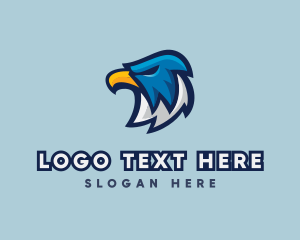 Vulture - Blue Eagle Bird logo design