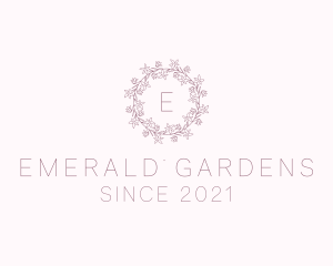 Garden Flower Wreath logo design