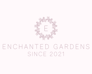 Garden Flower Wreath logo design