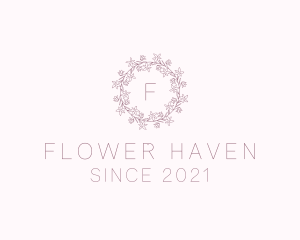 Garden Flower Wreath logo design