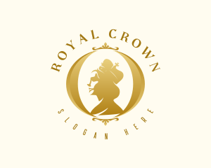 Queen - Royalty Queen Crown logo design