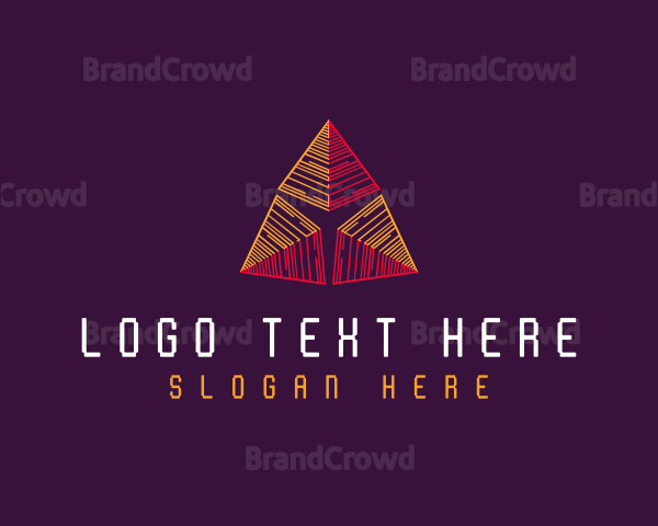 Abstract Triangle Pyramid Logo