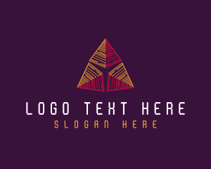 Application - Abstract Triangle Pyramid logo design