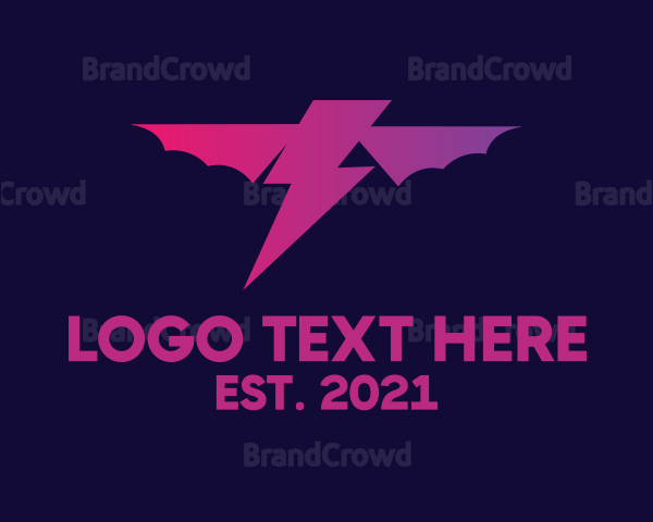 Thunder Bat Wings Logo