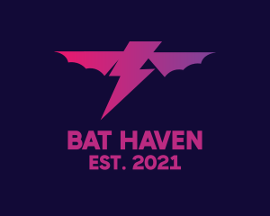 Bat - Thunder Bat Wings logo design