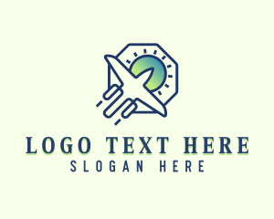 Logistics - Flying Aviation Plane logo design