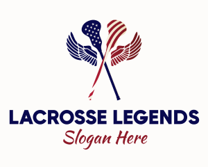 American Flag Lacrosse logo design