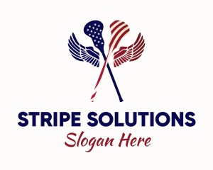 American Flag Lacrosse logo design