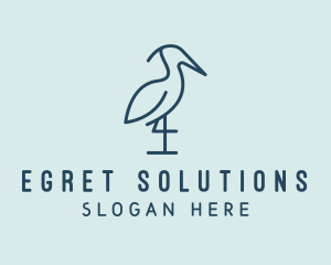 Egret - Heron Bird Sanctuary logo design