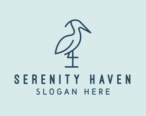 Sanctuary - Heron Bird Sanctuary logo design