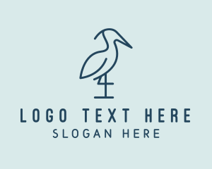 Egret - Heron Bird Sanctuary logo design