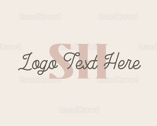 Elegant Cursive Signature Logo