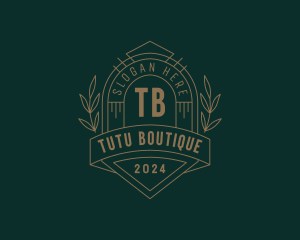 Artisanal Boutique Wreath logo design