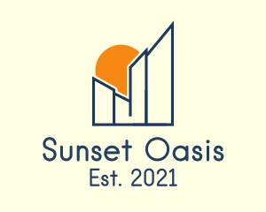 Sunset Building Realty  logo design