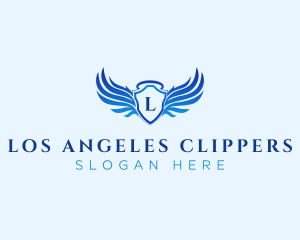 Wing Shield Angel logo design