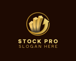 Stock - Graph Stock Arrow logo design