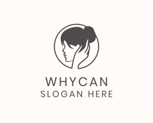 Woman Head Massage Logo