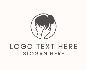 Woman Head Massage Logo