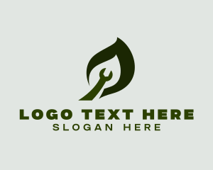 Reparation - Eco Wrench Mechanic logo design