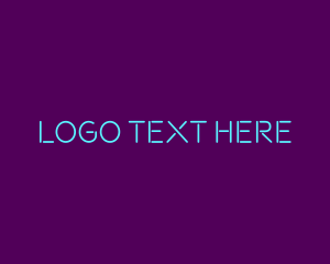 Purple And White - Neon Bar Club logo design