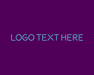 Blue & Purple Neon Text Logo