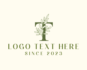 Eco - Letter T Plant logo design