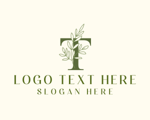 Letter T Plant Logo