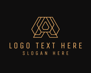 Telecommunication - Digital Technology Letter A logo design