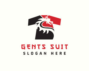 Oriental Dragon Suit logo design