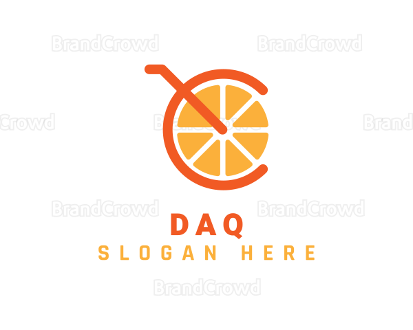 Orange Juice Letter C Logo