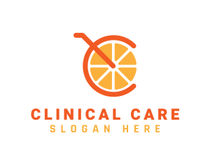 Orange Juice Letter C logo design