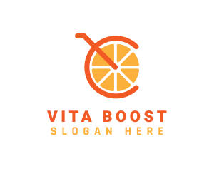 Vitamin - Orange Juice Letter C logo design