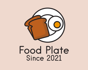 Plate - Egg Toast Breakfast Plate logo design